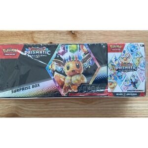 Pokemon TCG: Prismatic Evolutions Surprise Box & Booster Bundle SEALED